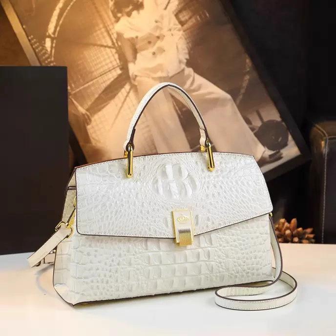 Premium Alligator Pattern Handbag Genuine Leather Shoulder Messenger Bag