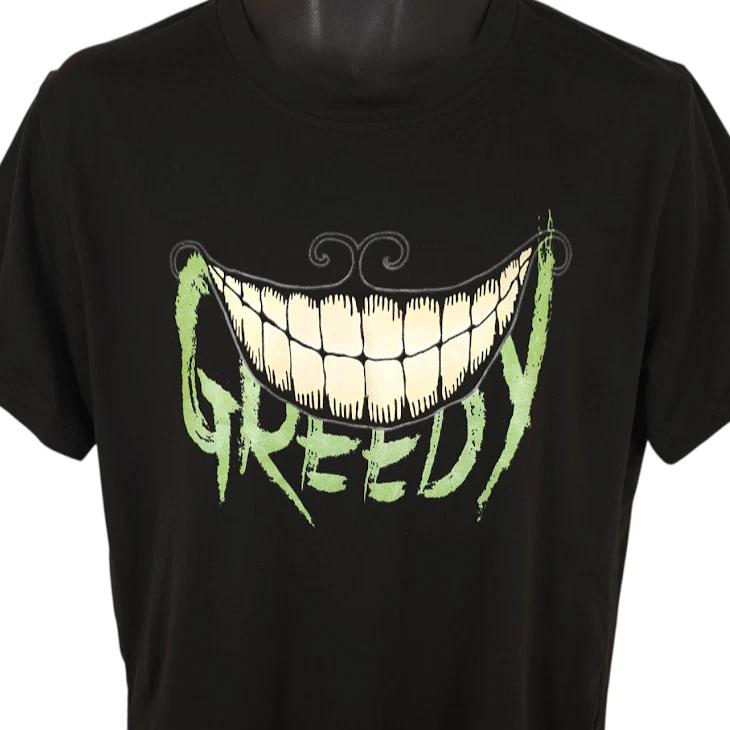 Cheshire Cat T Shirt Mens Size Large Black Greedy Alice In Wonderland 4XL