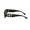 Versace Logo Acetate Irregular Sunglasses Women sunglasses Black VE4454GB187