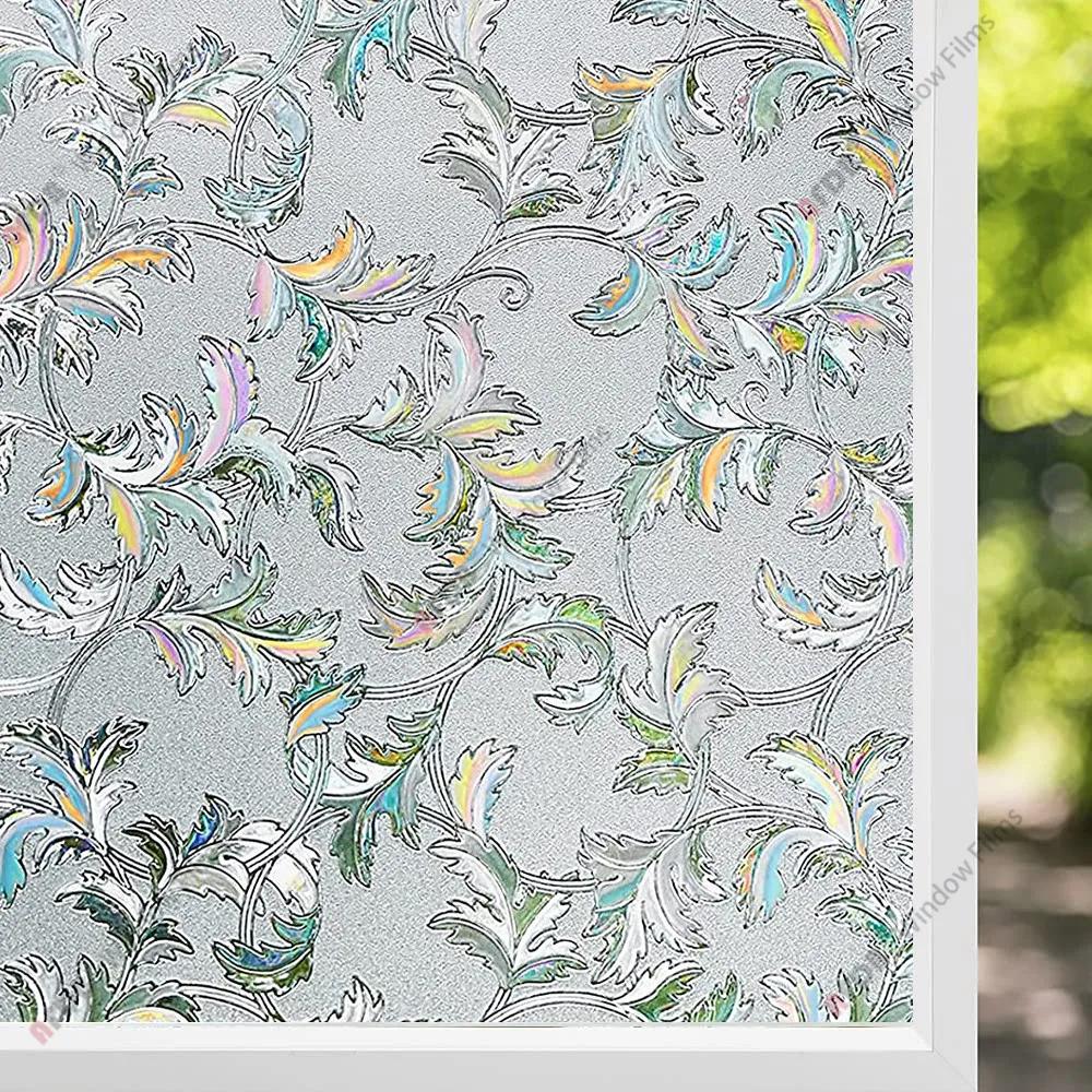 AFDB Frosted Window Privacy Film Static Cling Window Sticker Non-Adhesive Stained Glass Film Decorative Glass Vinyl for Home