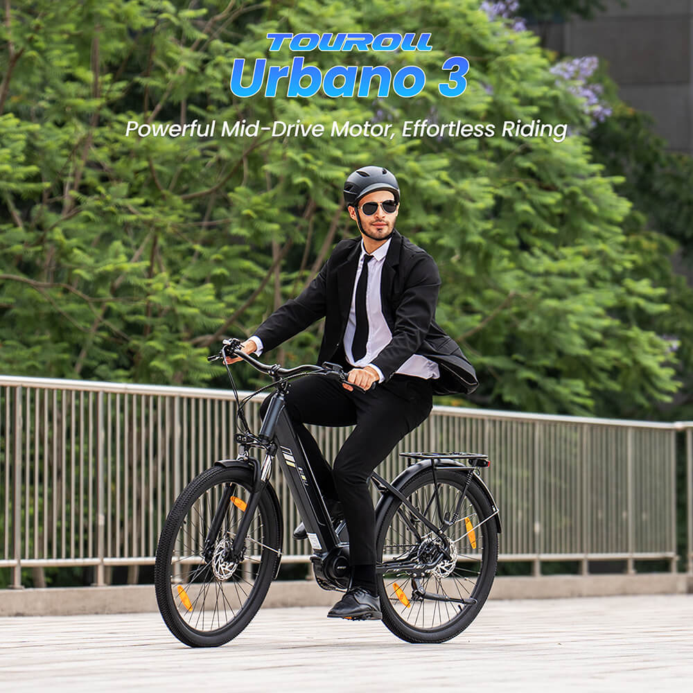 Touroll Urbano 3 EU Plug Grey, 27.5 Inches, 36V 13AH Battery Capacity, 250W Mid-motor E-bike