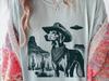 Vintage American Foxhound UFO Shirt – Western Cowboy Foxhound Tee, Retro Alien Dog T-Shirt, Perfect Gift for Hound Mom, Dad & Dog Lovers