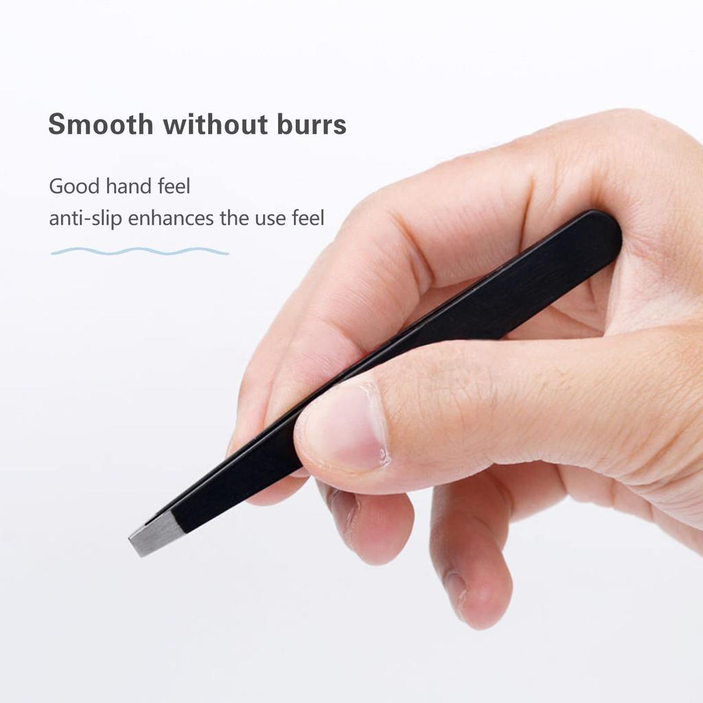 Tweezers Set, High Precision Stainless Steel Eyebrow Tweezers for Facial Hair, Inward Growing Hair and Splinter Remover Kit, Sui