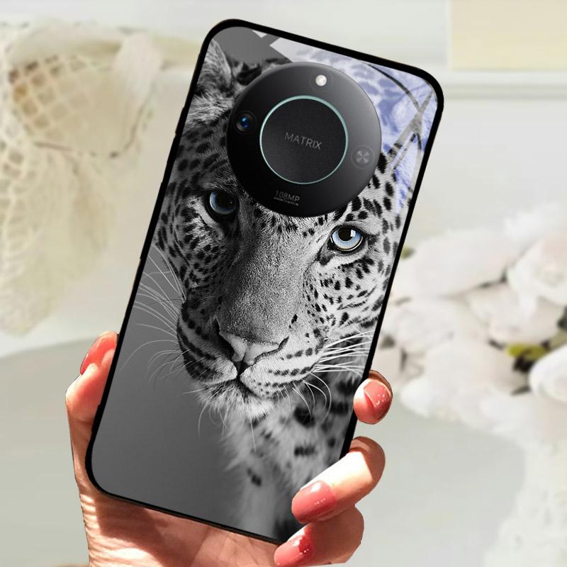 For Honor X9C Smart Case Cover Fashion Luxury Cool Animals Painted Fundas For Honor X9C Smart Tempered Glass Phone Back Shell