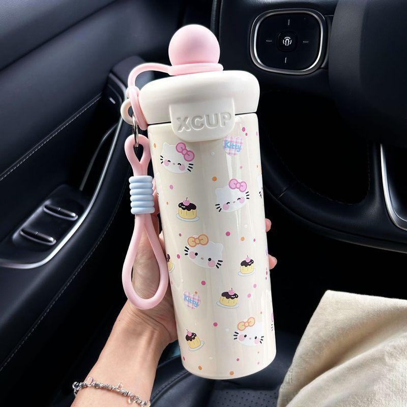 

Large-Capacity Thermos Cup for Women, Good-Looking Ice Cup, Portable Car Coffee Cup, Outdoor Sports Water Bottle, Tea Cup Pink (600ml + Stainless Steel Liner)