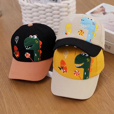 Cartoon Dinosaur Children Baseball Cap Cute Boys Sunshade Peaked Caps 2-8Year Kids Duck Tongue Hat Baby Outdoor Sunshade Visors