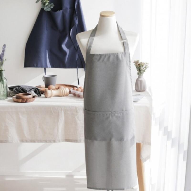 Simple plain apron Simple plain apron (gray)
