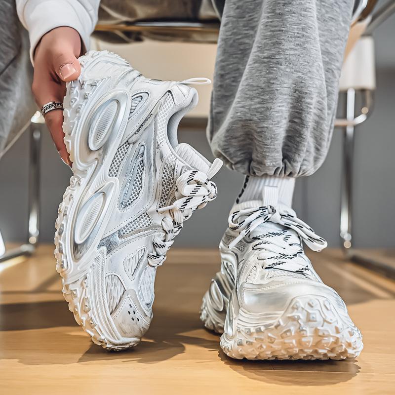 Men Casual Sneakers Outdoor Running Tennis Shoes Comfortable Trainers Platform Breathable Sneakers Vintage Sports Shoes Male