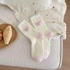 Women's Cable Knit Fleece Mid-Calf Socks - Warm, Thick, and Solid Color for Autumn/Winter