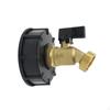 IBC Adapter with Faucet Threaded Tote Angled Garden Hose Connector for Gardeners, Practical