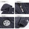 Pajamas Men'S Winter Fleece Winter Warm Three-Layer Thickened Padded Jacket Coral Fleece Hooded Zipper Loungewear