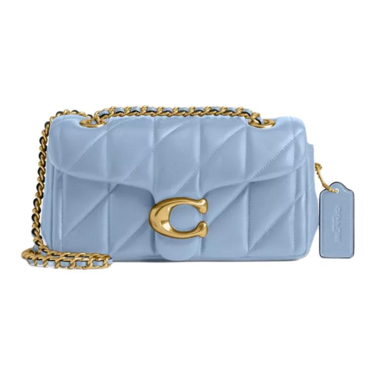 

Сумка через плече Coach Pillow Tabby 20 з стьобаним логотипом, натуральна шкіра наппа, жіноча, колір гіацинтово-синій CP149-B4PUB Basic Set (Bag+Dust Bag)