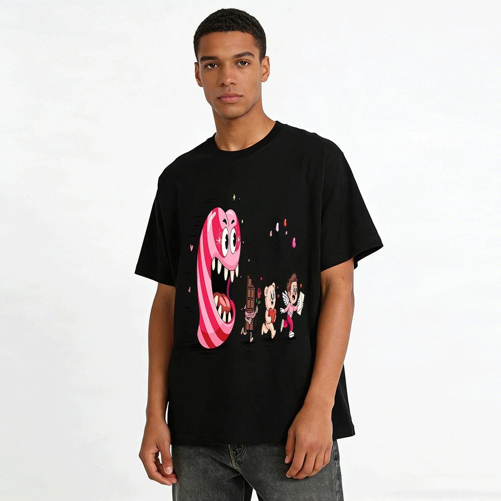 Funny Valentine Elements Escape Graphic Print T-Shirt Pure cotton T-shirt