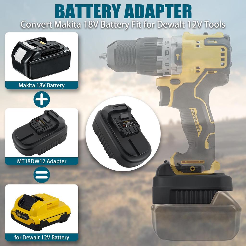 Battery Adapter for DW18DL12 MT18DL12 Lithium-ion Models