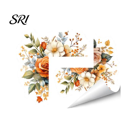 Easy Install Switch Decal Flower Lamp Sticker Removable Self-Adhesive Floral Wall Peel And Versatile Stick Decorative Socket Surround Decals