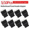 5/10Pcs Motherboard USB2.0 9Pin To Type-E Front Panel Header Extension Adapter Male To Female Adapter for Desktop PC MDesktop PC