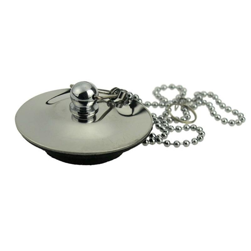 

Multiple Use Basin stoppers Drain Plugs with 50cm Chain Easy to Use Washbasin Drain Stoppers for Home & Hotel Sinks 1