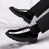 New bright leather men's shoes business casual British leather shoes men's invisible suit heightening shoes