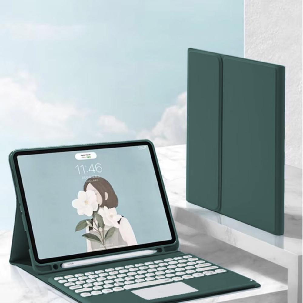 Etui z klawiaturą Bluetooth i touchpadem do iPad Pro 11 5. generacji (Zielony)