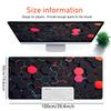 1pc Large Gaming Mouse Pad, UV Reactive Non-Slip Desk Mat, Washable PolyesterHexagon, Neon, PatternComputer Pad with Vibrant Game Machine Pr