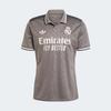 Adidas Originals REAL MADRID Series Men's Charcoal-colored Lettered Casual Short-sleeved Football Jersey