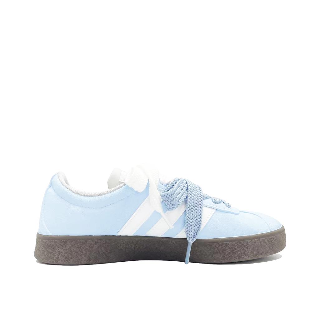Adidas VL COURT 2.0 Blue Man Leather Lightweight Low top Skateboard Shoes Unisex Blue White HQ1802(Team847-)