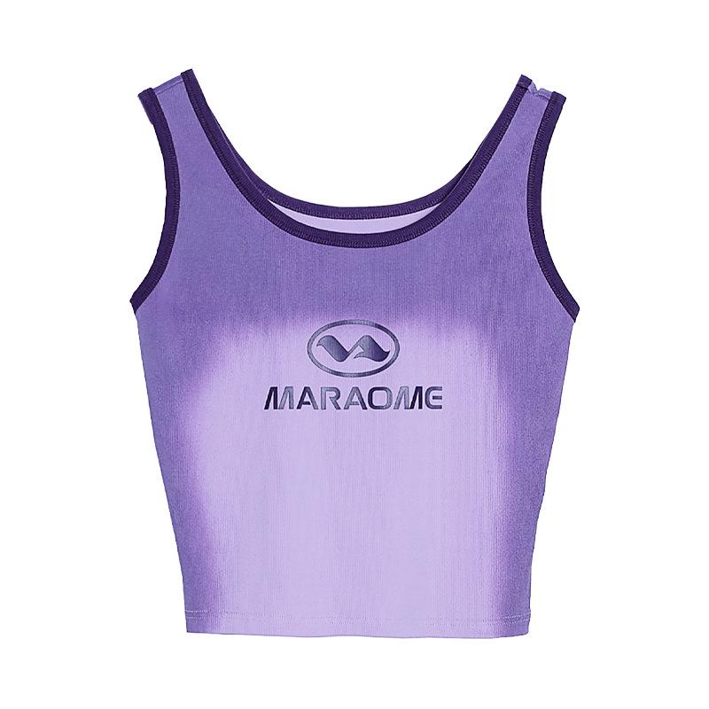 Tuogu Trend Tie-Dye Camisole: Women s Slimming Sleeveless Summer Top. Medium лаванды фиолетового