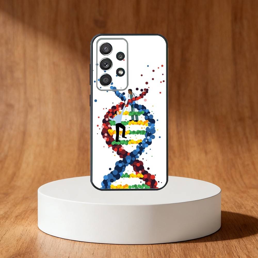 Science DNA Biology Phone Case For Samsung S25,S24,S21,S22,S23,S30,Ultra,S20,Plus,Fe,Note,10,9,5G Black Cover