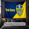 Custom Name Text Tapestry,Leeds United Decorative Wall Hanging, Background Tapestry For Home Bedroom