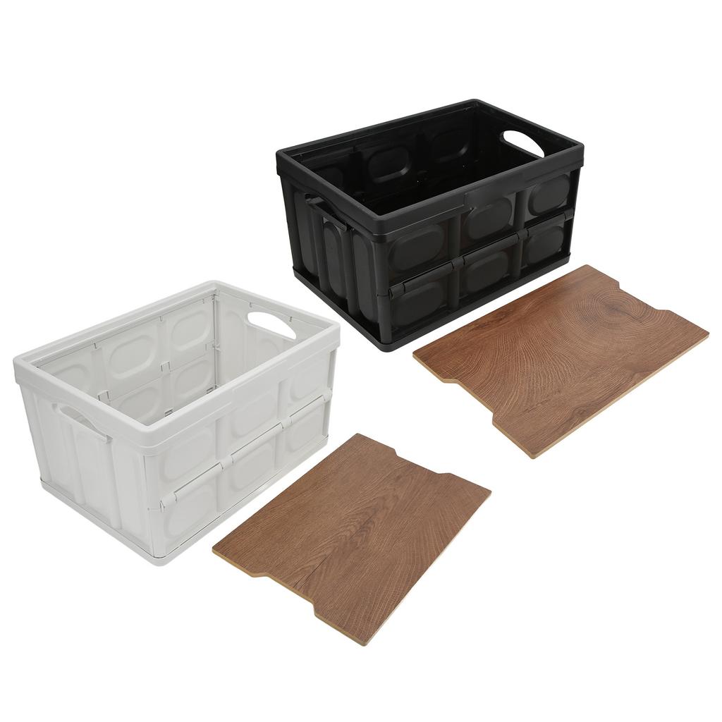 Faltbare Aufbewahrungsbox Harmlos Abnehmbar 30L Multifunktionale Aufbewahrungsbox mit Holzplatte für den Außenbereich