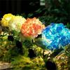 Realistic Solar Embroidered Flower Lamp Outdoor Hydrangea Light  Backyard Landscape