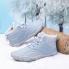 Outdoor High Top Men Cotton Shoes Warm Men Wide Barefoot Shoes Winter Ankle Boots with Fur Couple Non-slip Waterproof Snow Boots