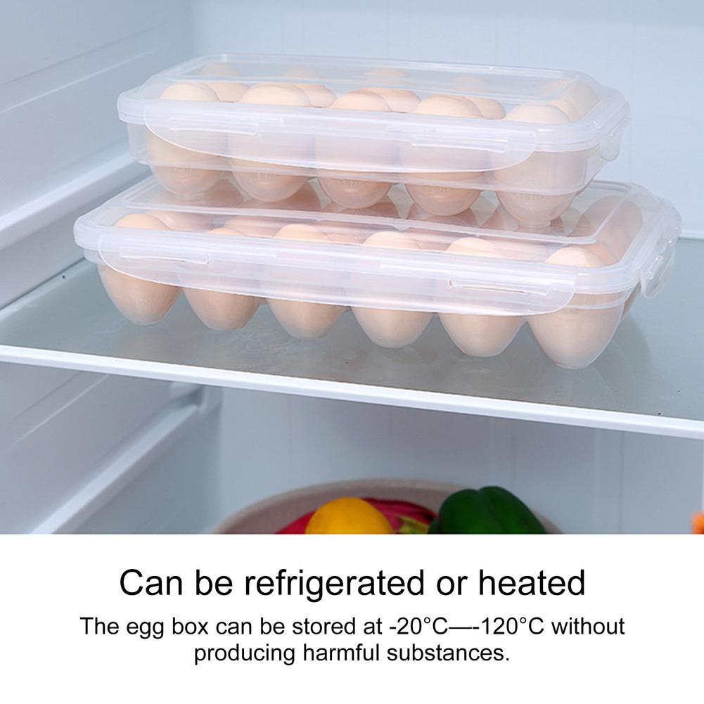 Egg Storage Box With Lid Kitchen Refrigerator Egg Box Egg Drop Rack Egg Storage Box Fridge Egg Organizer 10 18 Grid Egg Tray