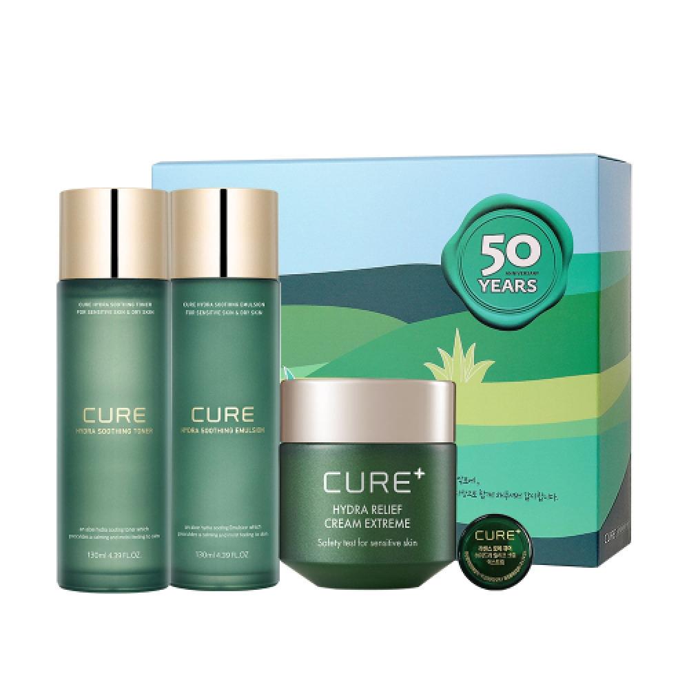 Kimjeongmoonaloe Cure Soothing Toner+emulsion+extreme Cream Gift Set FREE