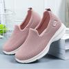 Summer Cloth Shoes, Single Shoes, Shallow Mouth Casual Shoes, Middle-aged and Elderly Solid Color Mother's Shoes