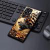 Leopard tiger tempered glass phone case suitable for Samsung Galaxy S26 S25 S24 S22 S21 S20 FE/Ultra/Plus anti fall back cover