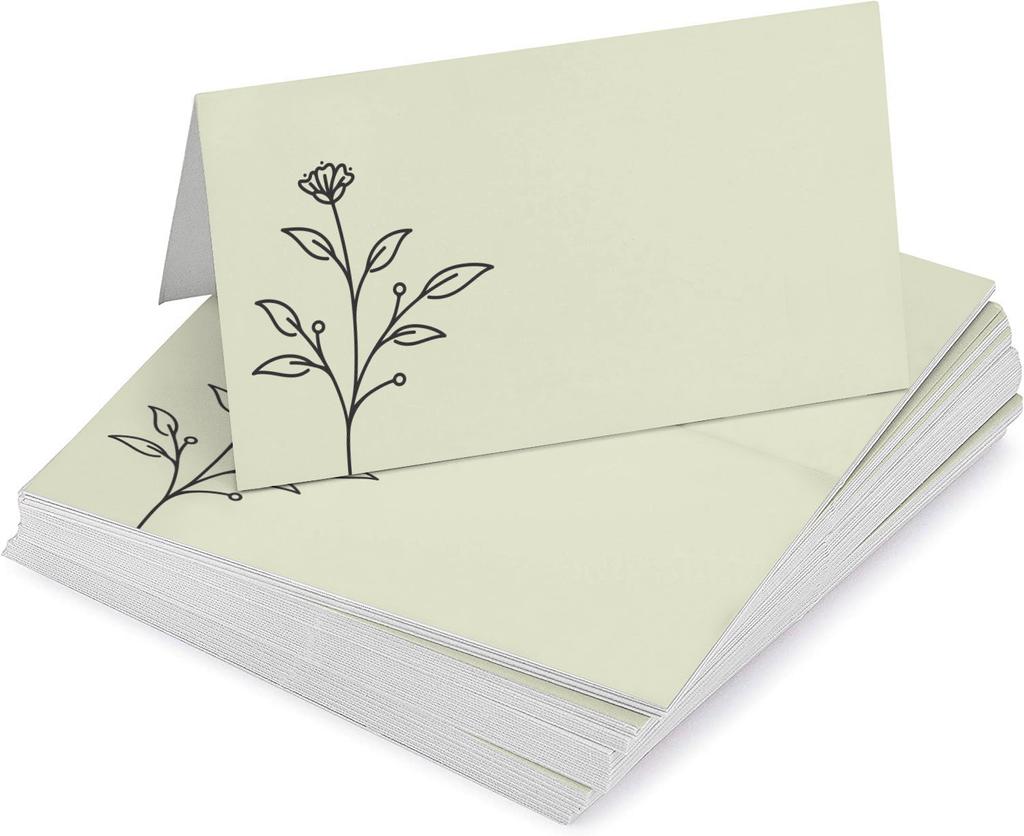 Inkdotpot Pacote com 24, cartões de mesa de tenda impressos para configuração de mesa para casamento, cartões de acompanhante com nome de casamento