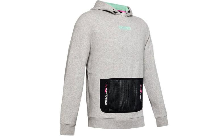 Under Armour Sweatshirts Unisex Gray Hooded Moderate Regular 1359141-014 L