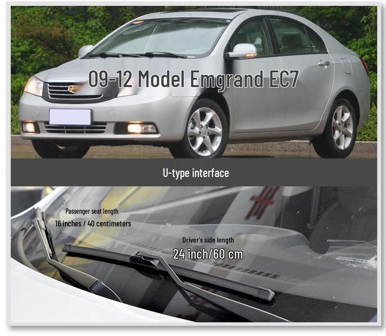 Kompatibler Scheibenwischer für Geely Emgrand EC7 (Modelle 09-17) Heckflügel & EC718