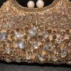 Large Capacity Women Rhinestone Top-Handle WHTUOHENG  Wedding Purse Gold Metal Female Evening Clutch Bag Lady Small Phone Bags