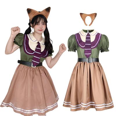 Formemory Fox Con Man Cosplay Halloween Costume for Kids, Rabbit Police Costume, Zootopia Style, Cute Halloween Costume for Women (Fox, Size M)