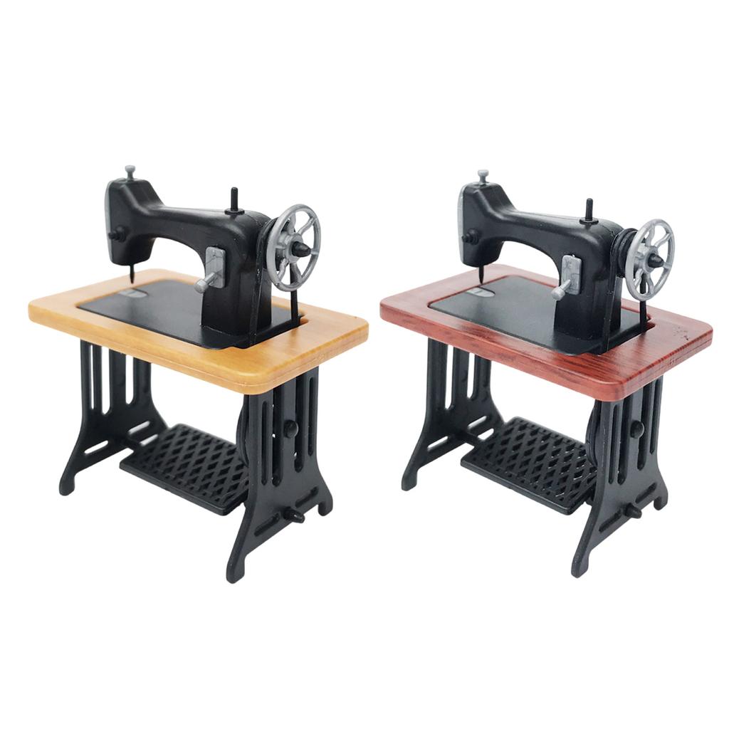 Miniature Sewing Machine Model For Dollhouse Decoration And Collectors 1/24 Dollhouse Scale Furniture Display Props