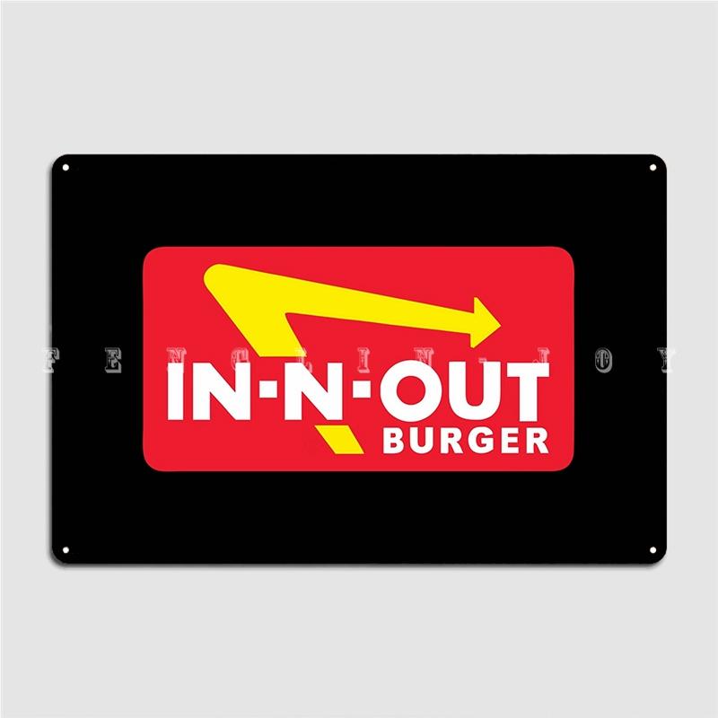 

Best Seller In N Out Burger Merchandise Metal Sign Cinema Kitchen Wall Decor Printing Garage Club Tin Sign Poster 40x30cm