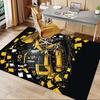 Construction Equipment,Bulldozer Operator Pattern Printed Chair Mat -Decorative Mats for Office Tables,Coffee Tables - Durable and Fashionab
