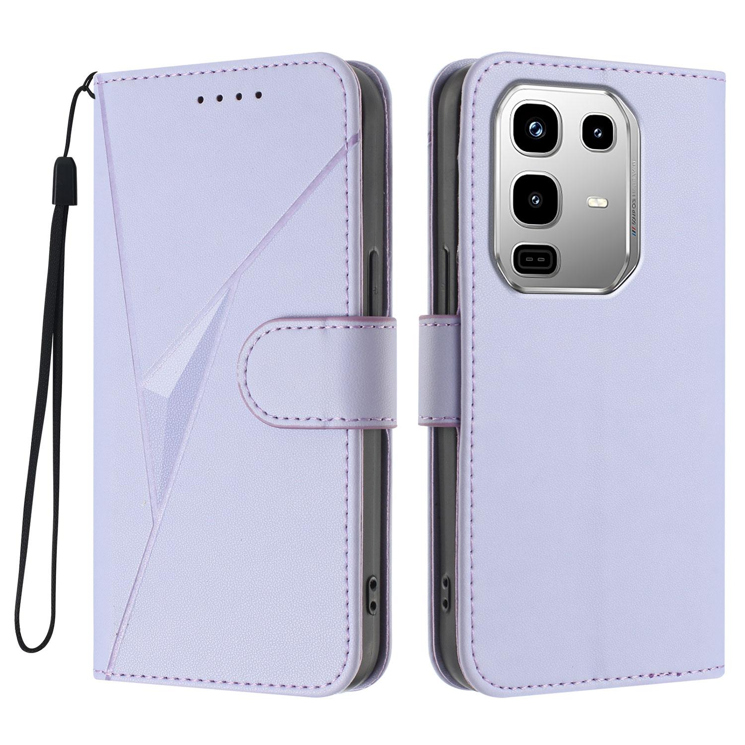 

For Infinix Note 50 4G/Infinix Note 50 Pro 4G Case Triangle Imprint Leather Phone Cover with Lanyard E