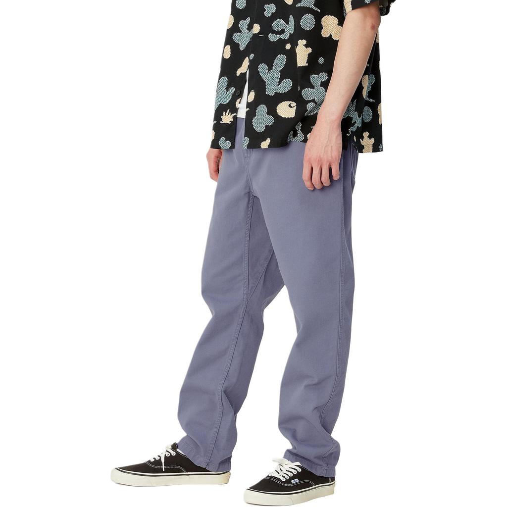 Carhartt WIP SS24 Flint Pant - Twill American Style Zipper Square Label Tapered Long Casual Pants Men Pants Ocean-Blue I029919-1YD-GD