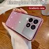 For Xiaomi Poco F6 Pro Case Xiaomi Poco F6Pro Phone Case Shiny Glitter Plating Silicone Camera Lens Soft Back Cover