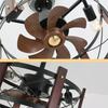 Retro American ceiling fan light industrial fan light motor Iron art remote control 110V 220V bedroom dining room ceiling light