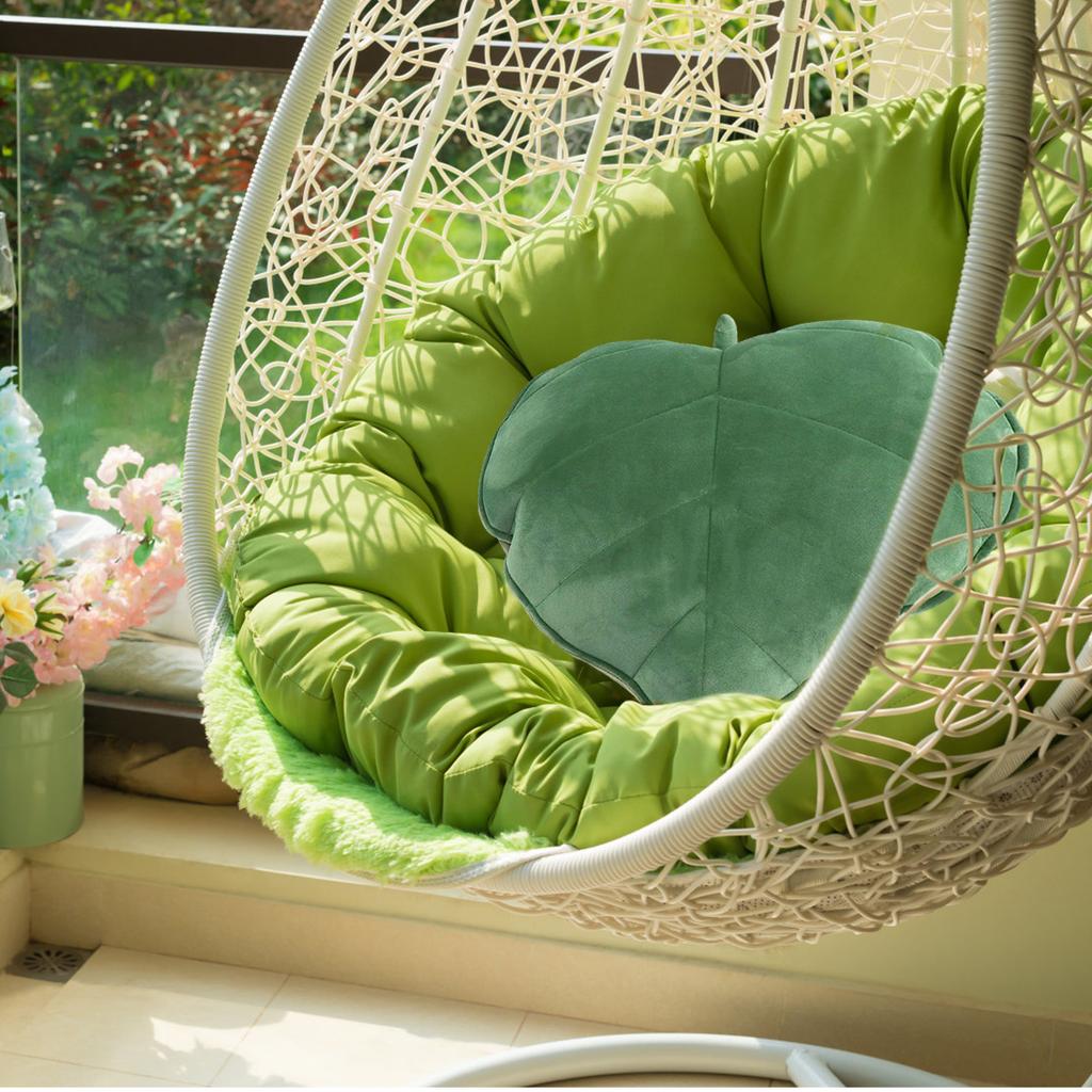 3D Leaf Throw Pillow Decorative Plant Pillow Soft Plush Leaf Shaped Cushion Novelty Plush Backrest Pillow Plant Sleeping Cushion