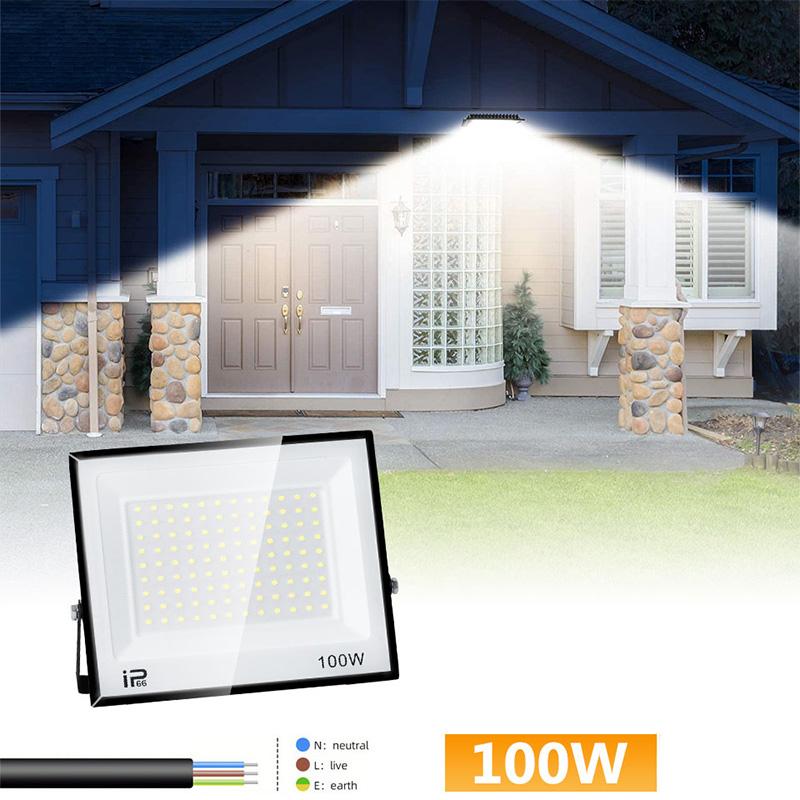 LED Floodlight IP66 Waterproof AC220V 110V Outdoor Spotlight 20W 30W 50W 70W 100W 150W 200W 300W Outdoor Lighting Spotlight